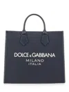 Dolce & Gabbana Spacious Tote Bag Detachable Strap In Blue