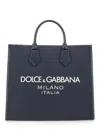 Dolce & Gabbana Spacious Tote Bag Detachable Strap In Blue