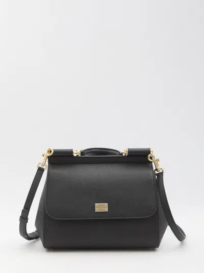 Dolce & Gabbana Large Sicily Bag In Black