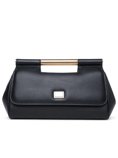 Dolce & Gabbana Large Sicily Black Leather Clutch