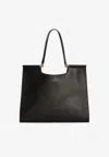 Dolce & Gabbana Large Sicily Calf Leather Tote Bag In Black