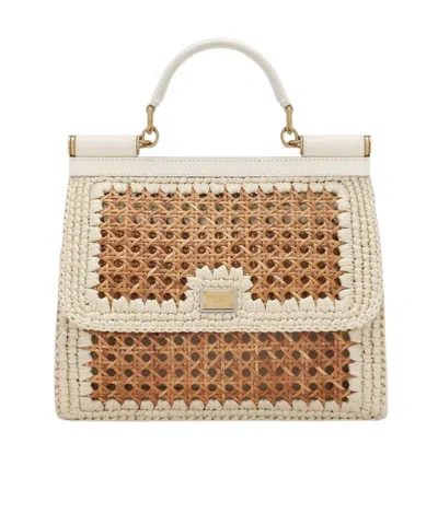Dolce & Gabbana Grosse Sicily Tasche In Nude
