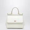 Dolce & Gabbana Medium Sicily Dauphine Leather Bag In White