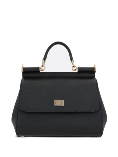 Dolce & Gabbana Large Sicily Handbag In Black
