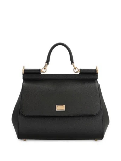 Dolce & Gabbana Large Sicily Handbag In Black