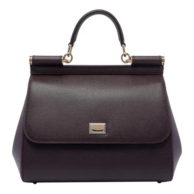 Dolce & Gabbana Large Sicily Handbag In Brown