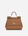 Dolce & Gabbana Large Sicily Handbag In Brown