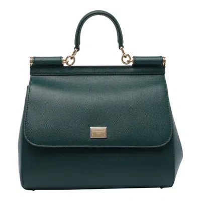 Dolce & Gabbana Large Sicily Handbag In Green