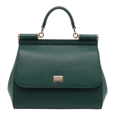 Dolce & Gabbana Large Sicily Handbag In Green