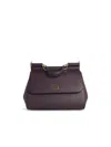 Dolce & Gabbana Large Sicily Handbag In Must-coloured Calf Leather In Black