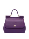 Dolce & Gabbana Top Handle Shoulder Bag In Purple