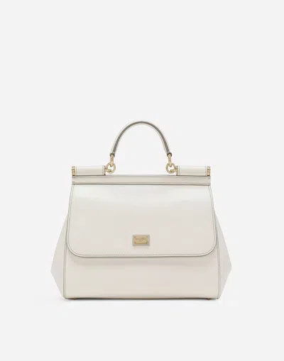 Dolce & Gabbana Large Sicily Handbag In White