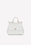 Dolce & Gabbana Medium Sicily Iguana-effect Shoulder Bag In White