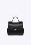 Dolce & Gabbana Large Sicily Leather Top Handle Bag