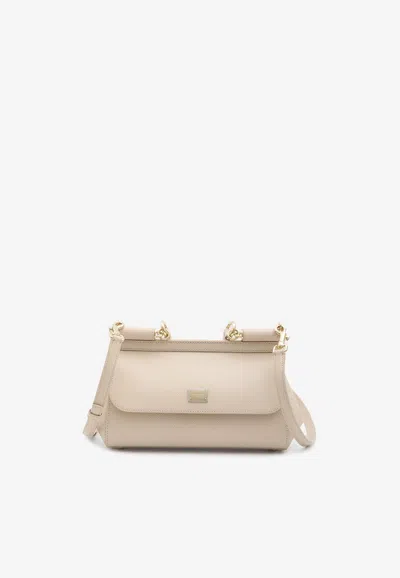 Dolce & Gabbana Large Sicily Leather Top Handle Bag