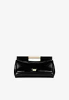 Dolce & Gabbana Large Sicily Patent Leather Clutch Bags In Black