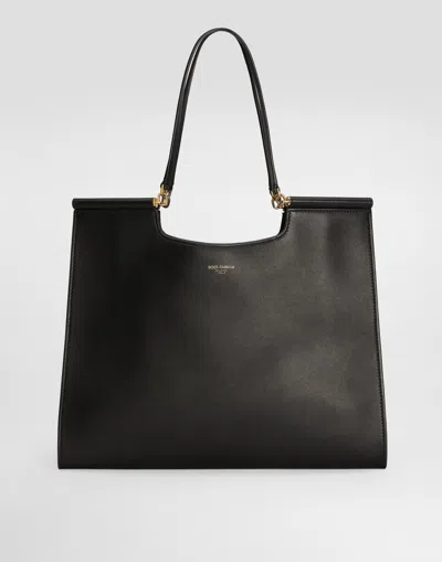 Dolce & Gabbana Large Sicily Shopper In Black
