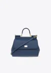 Dolce & Gabbana Large Royal Blue Sicily Hand Bag In Blue