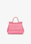 Dolce & Gabbana Medium Sicily Dauphine Leather Bag In Pink
