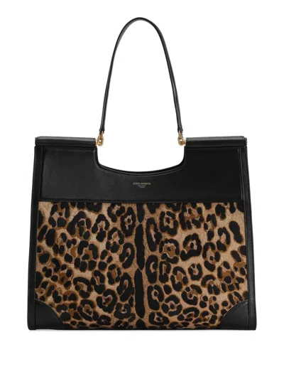 Dolce & Gabbana Grosse Sicily Handtasche In Brown