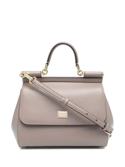 Dolce & Gabbana Medium Sicily Shoulder Bag In Grey
