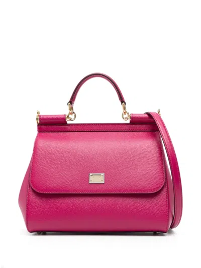 Dolce & Gabbana Large Sicily Tote Bag In Pink