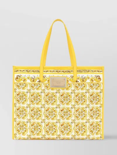 Dolce & Gabbana Women's Large Shopping Tote Bag In Yellow,orange