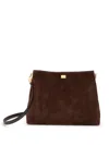 Dolce & Gabbana Large Vittoria Suede Cross Body Bag In Brown