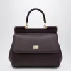 Dolce & Gabbana Large Wine-colored Sicily Hand Bag In Burgundy