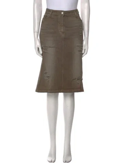 Pre-owned Dolce & Gabbana Late 1990's - Early 2000's Knee-length Skirt In Green
