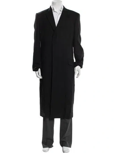 Pre-owned Dolce & Gabbana Late 1990's - Early 2000's Wool Overcoat In Black