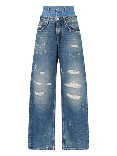 DOLCE & GABBANA LAYERED JEANS