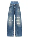 Dolce & Gabbana Wide-leg Jeans With 5 Pockets In Blue