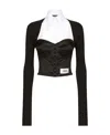 Dolce & Gabbana Layered-shirt Corset In Black