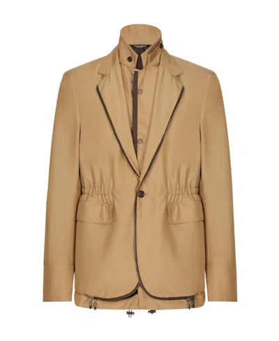 DOLCE & GABBANA LAYERED SINGLE-BREASTED BLAZER