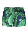 Dolce & Gabbana Banana Tree Print Swim Shorts In Green