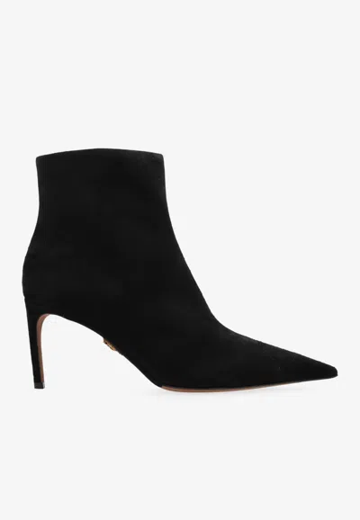 Dolce & Gabbana Leather 80 Ankle Boots In Black