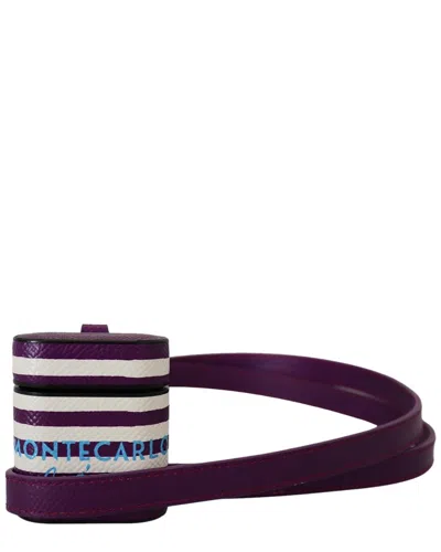 Dolce & Gabbana Leather Airpods Case In Purple