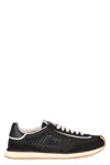 Dolce & Gabbana Dg Cushion Suede And Leather-trimmed Crocheted Sneakers