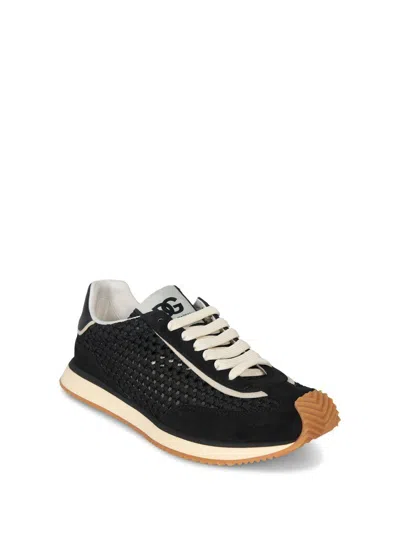 Dolce & Gabbana Leather And Fabric Low-top Trainers