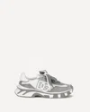 Dolce & Gabbana Dg Country Road Sneaker In Leather And Fabric In Gray