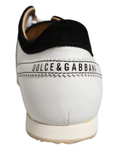 Dolce & Gabbana Leather And Suede Low-top Sneaker In White