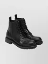 Dolce & Gabbana Leather Ankle Boot Chunky Sole In Black