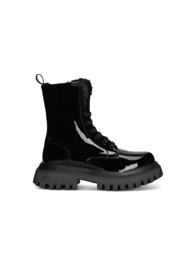 DOLCE & GABBANA LEATHER ANKLE BOOTS