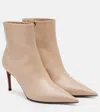 Dolce & Gabbana Leather Ankle Boots In White