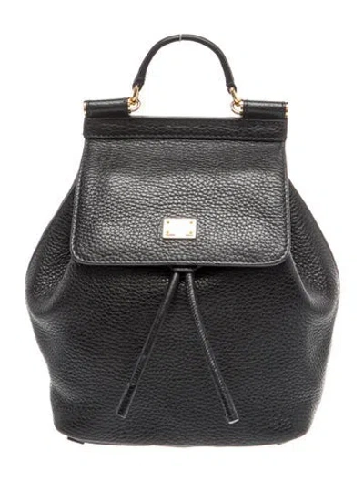 Pre-owned Dolce & Gabbana Leather Backpack In Black