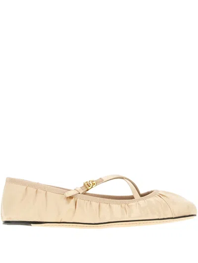 DOLCE & GABBANA LEATHER BALLERINA SHOES