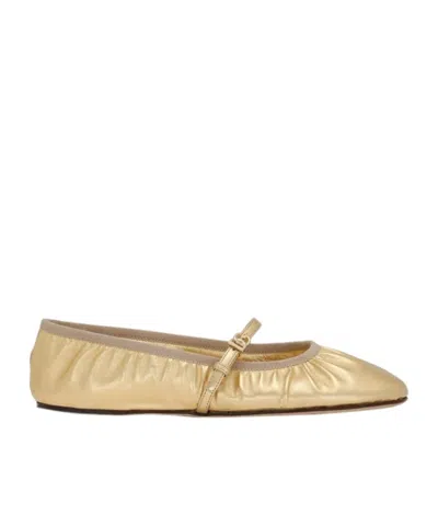 DOLCE & GABBANA DOLCE  GABBANA DG LOGO PLAQUE BALLET FLATS
