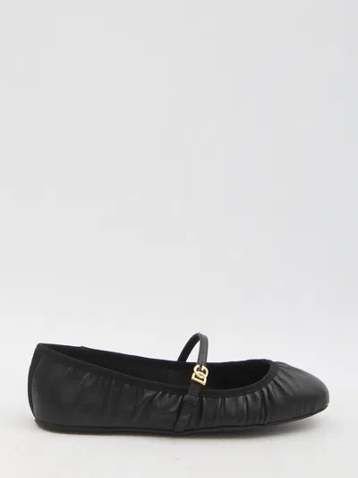 DOLCE & GABBANA LEATHER BALLET FLATS
