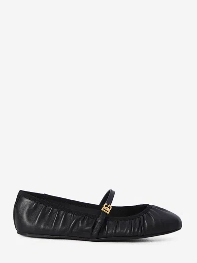 DOLCE & GABBANA LEATHER BALLET FLATS